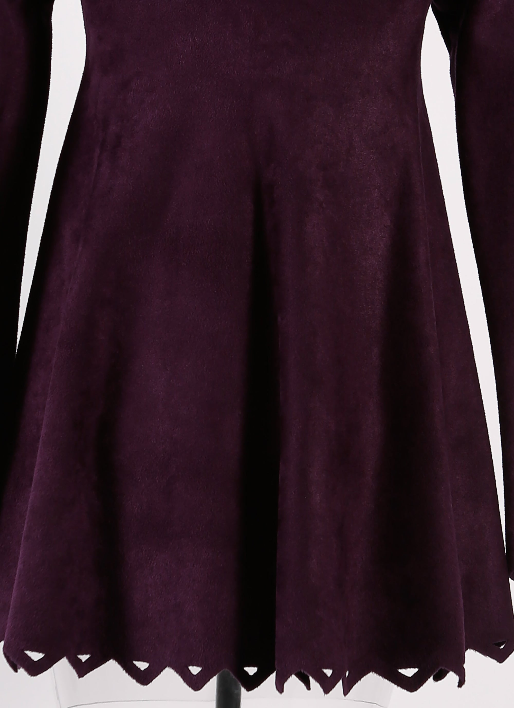 Robe Baby-doll à manches longues Trigone - Aubergine