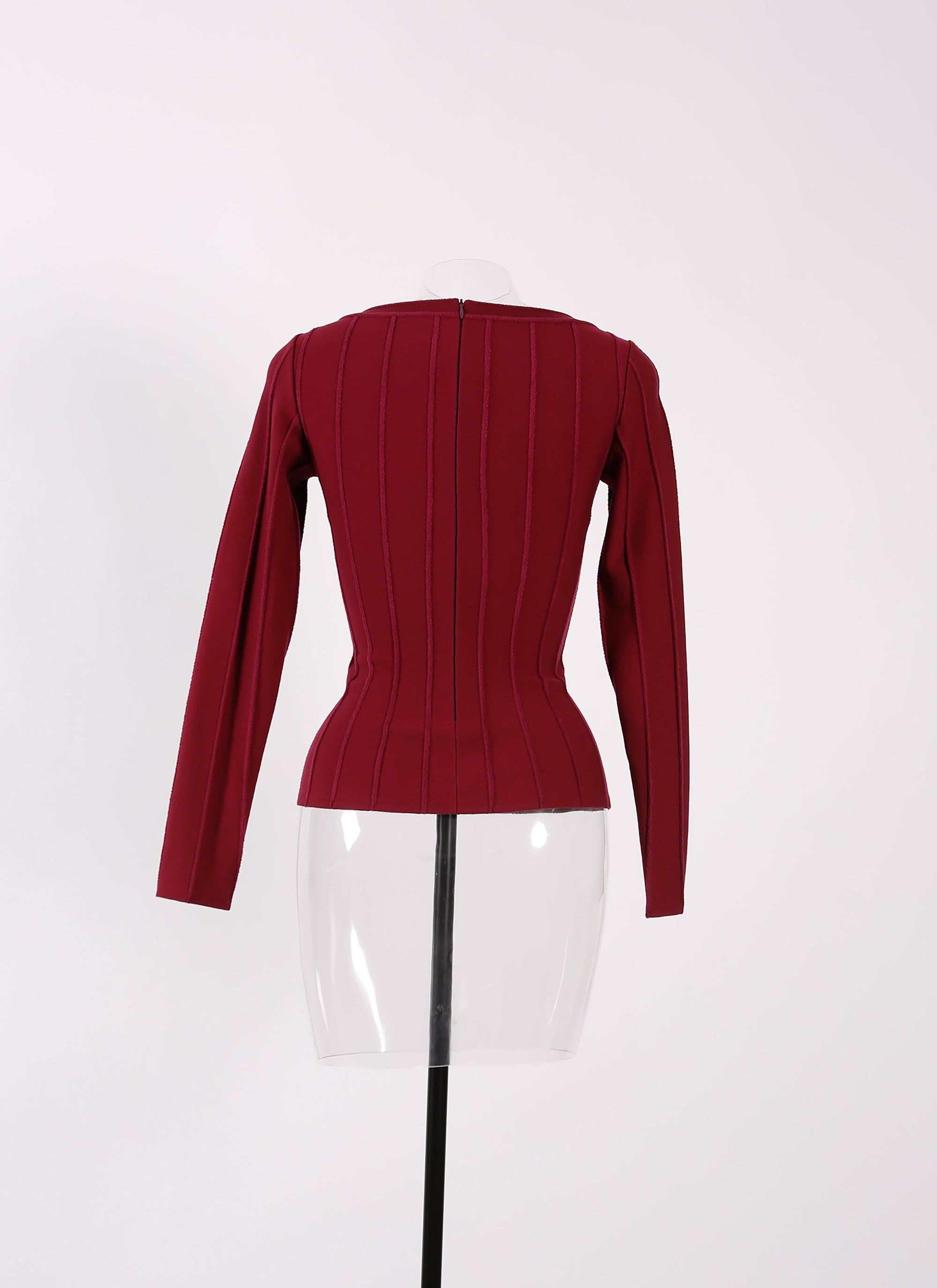 Pull à manches longues à motif rosace en laine - Violet