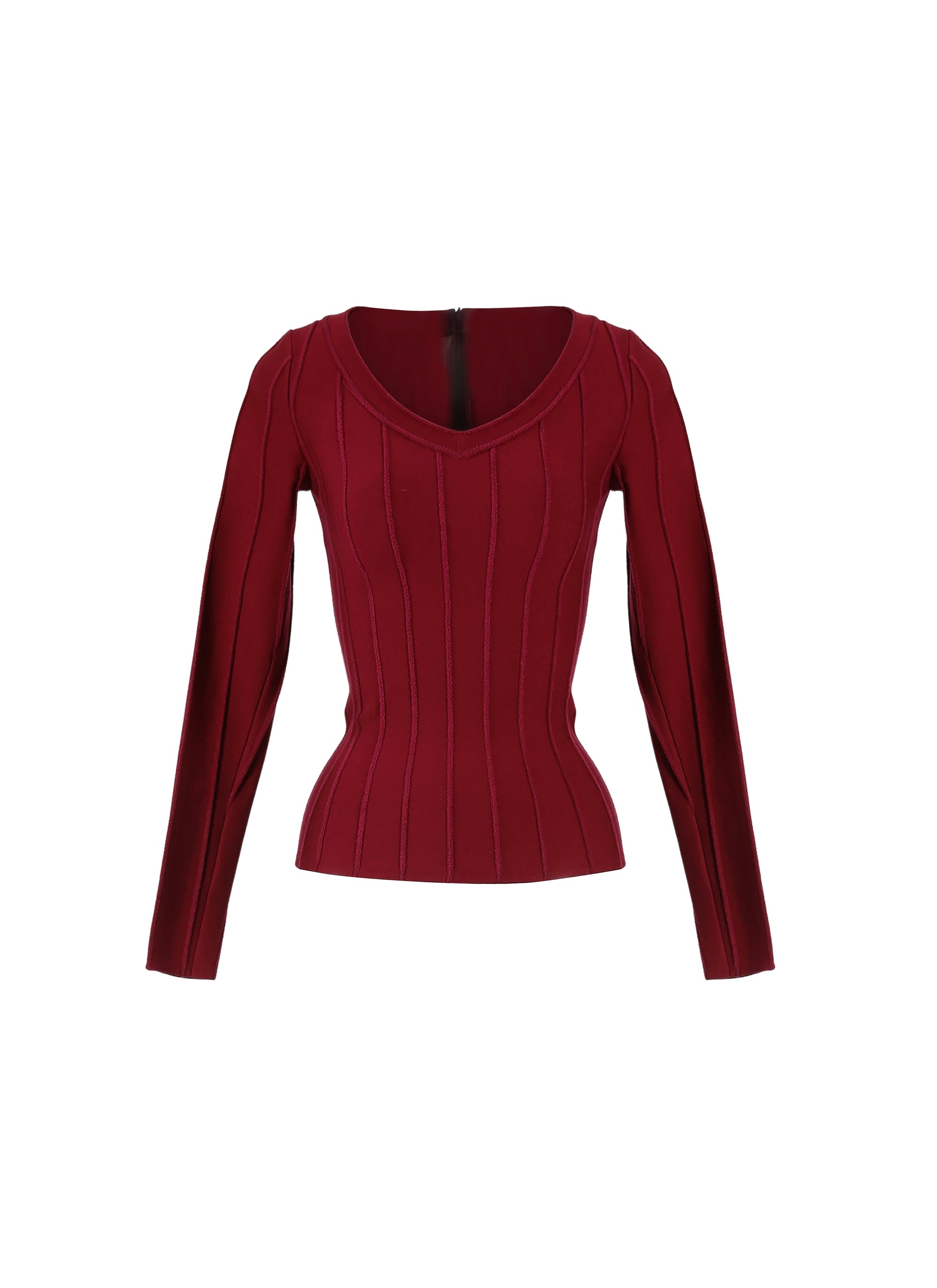 Pull à manches longues à motif rosace en laine - Violet