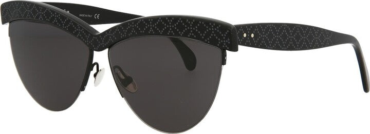 Lunettes Cat eye à motif argenté - Noir & Gris