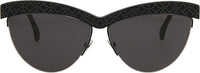 Lunettes Cat eye à motif argenté - Noir & Gris