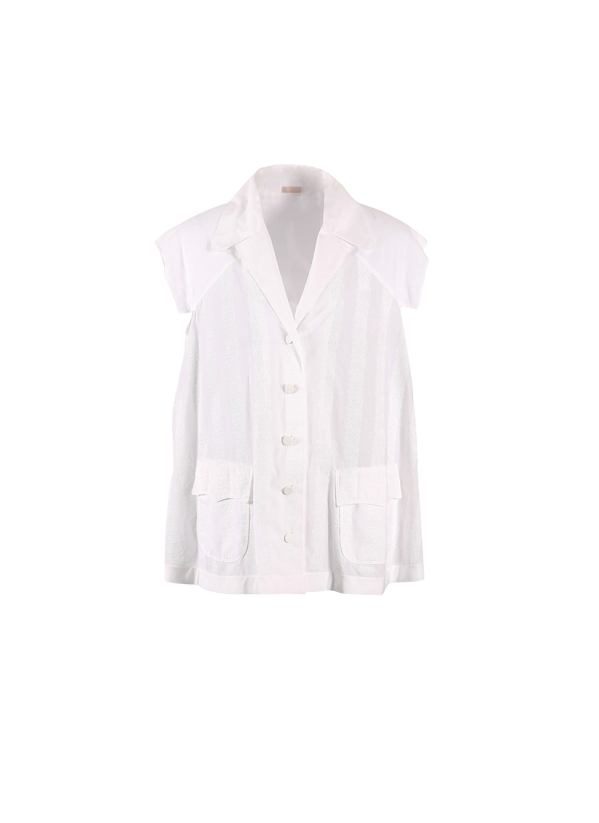 Art Deco short sleeve shirt - White