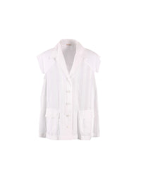 Art Deco short-sleeved shirt - White
