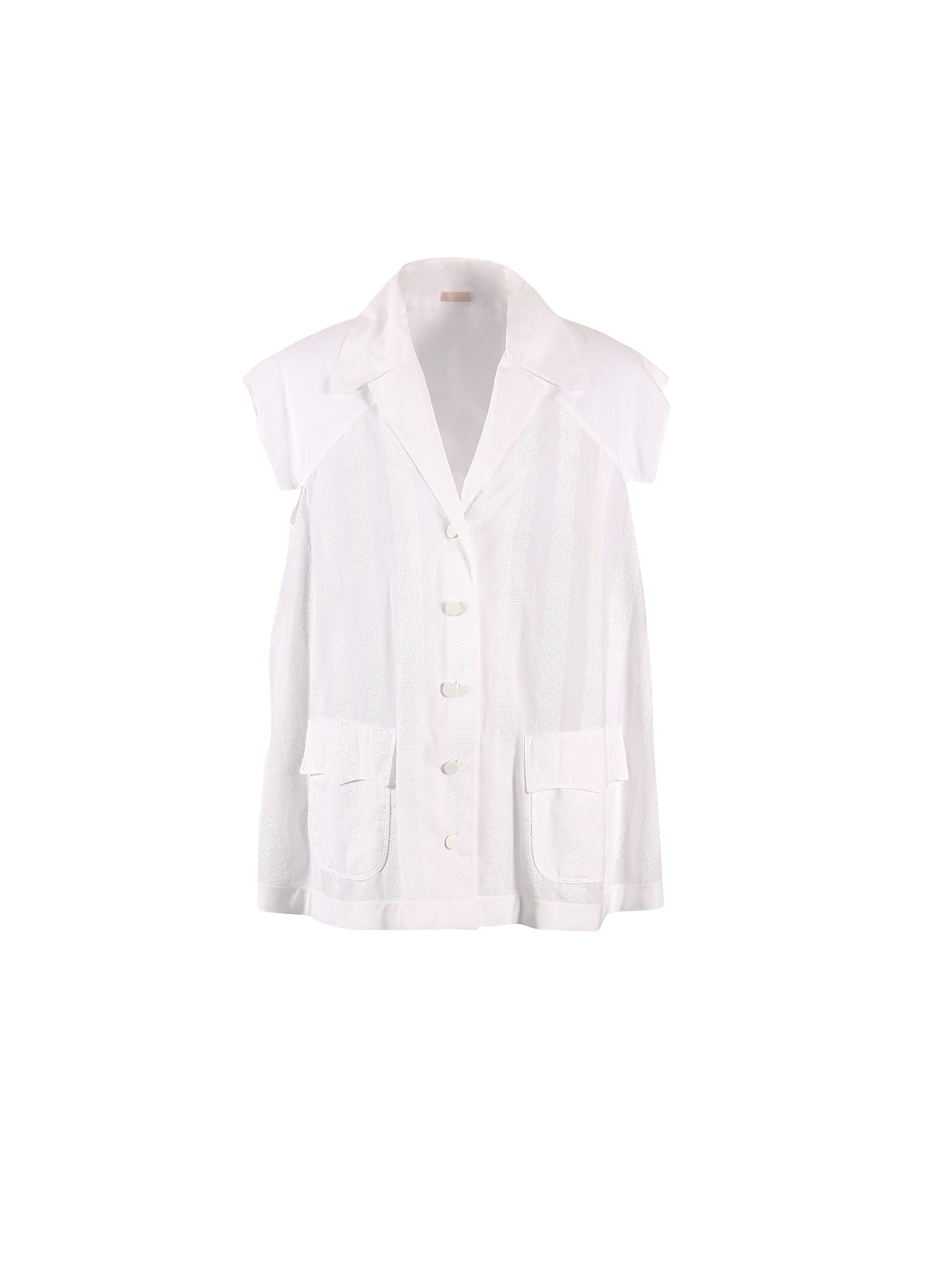 Art Deco short-sleeved shirt - White