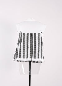 Art Deco short sleeve shirt - White & Black