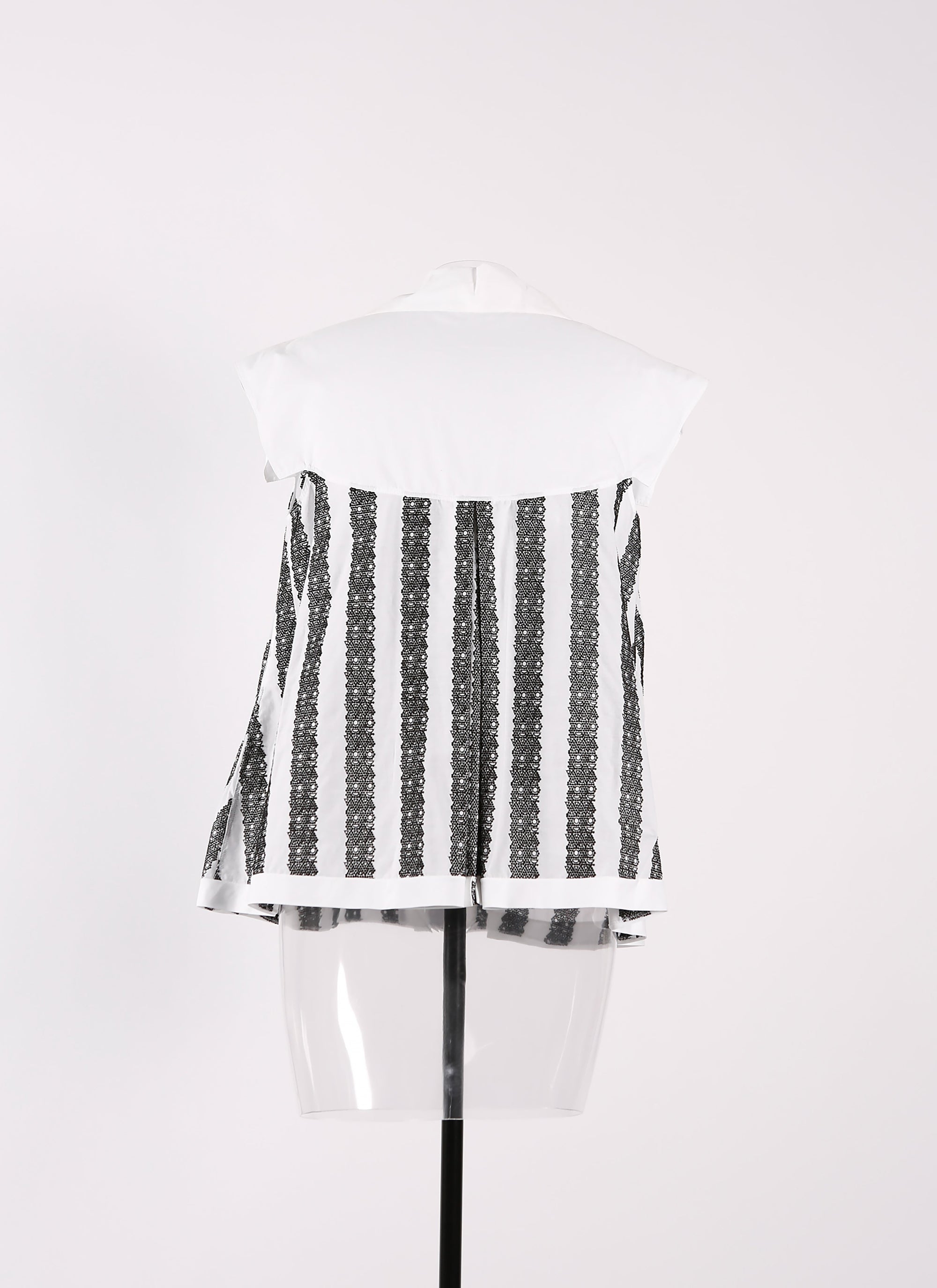Art Deco short sleeve shirt - White & Black