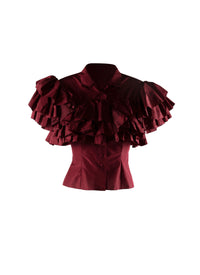Silk sleeveless shirt - Garnet