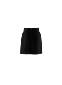 Mini-jupe unie avec détail couture - Noir intense