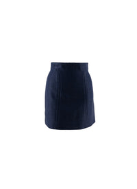 Plain mini skirt with seam detail - Cobalt