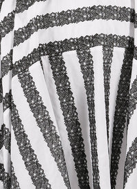 Asymetrical Art Deco Skirt - White & Black