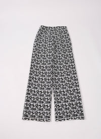 Archipelago wide-leg trousers - Black & White