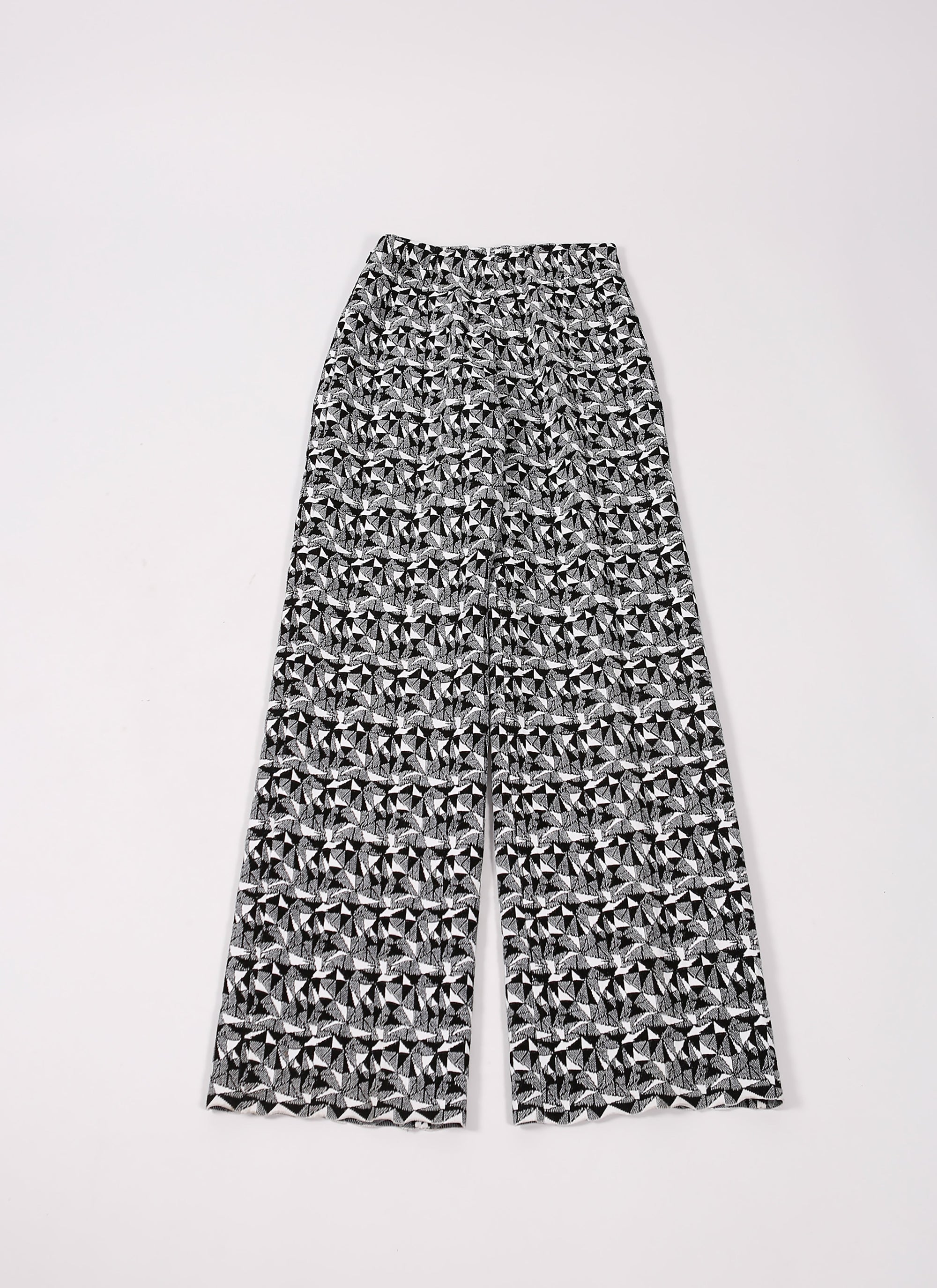 Archipelago wide-leg trousers - Black & White