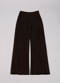 Recif wide-leg trousers - Black & Copper