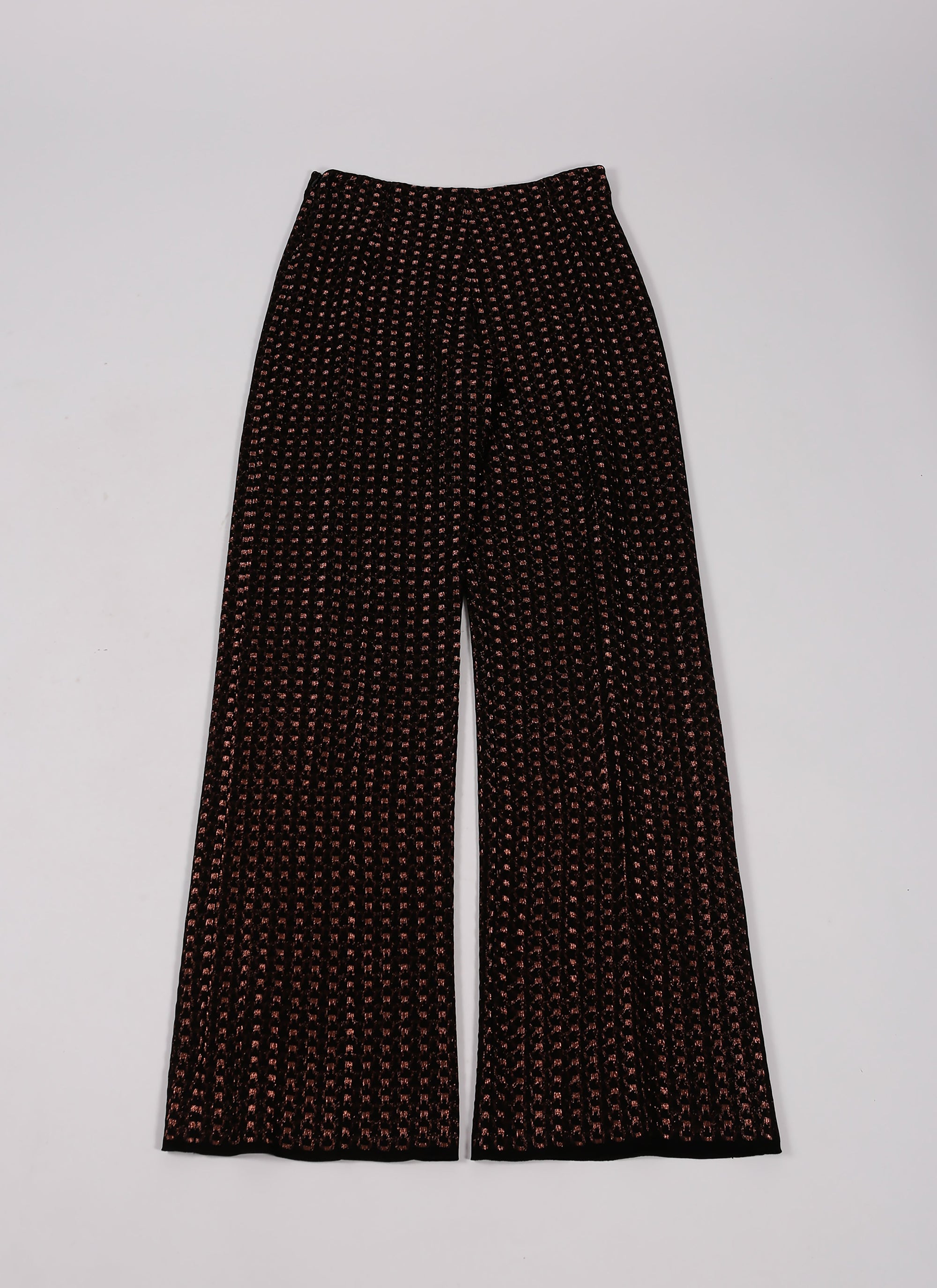 Recif wide-leg trousers - Black & Copper