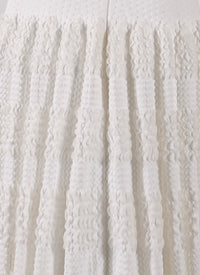 Marquises knitted dress with 3/4 sleeves - White