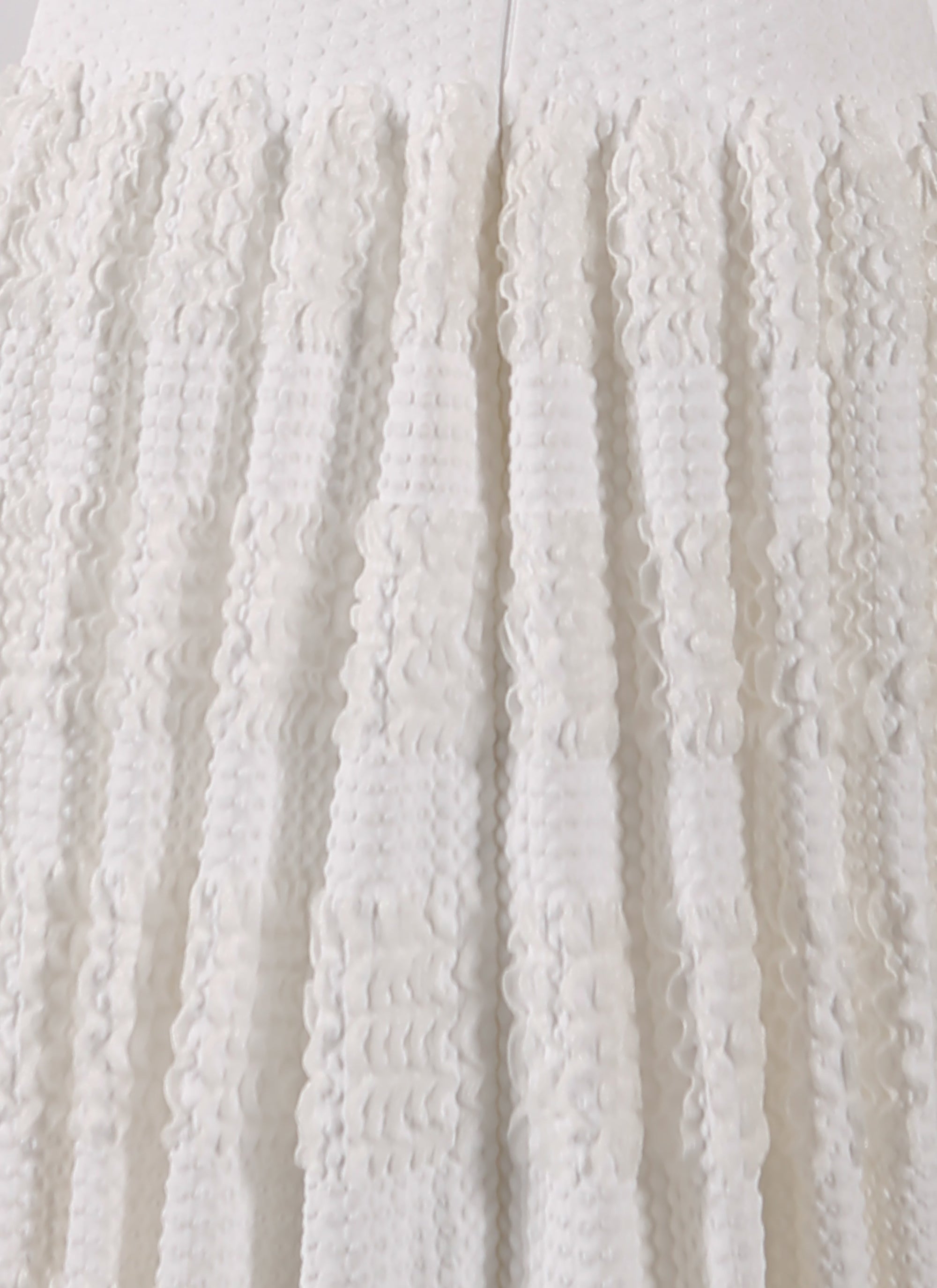Marquises knitted dress with 3/4 sleeves - White