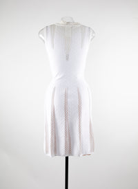 Robe sans manches à détails en dentelle - Blanc