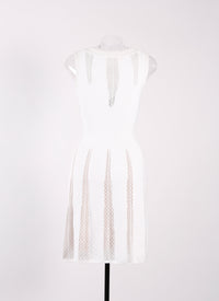 Salomon sleeveless knitted dress - White