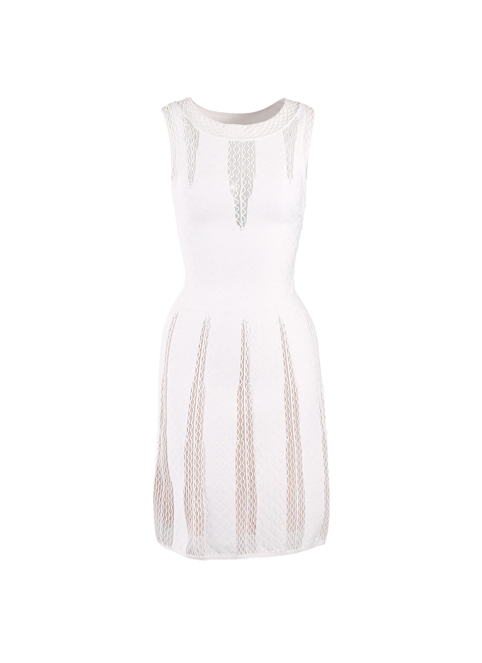 Salomon sleeveless knitted dress - White