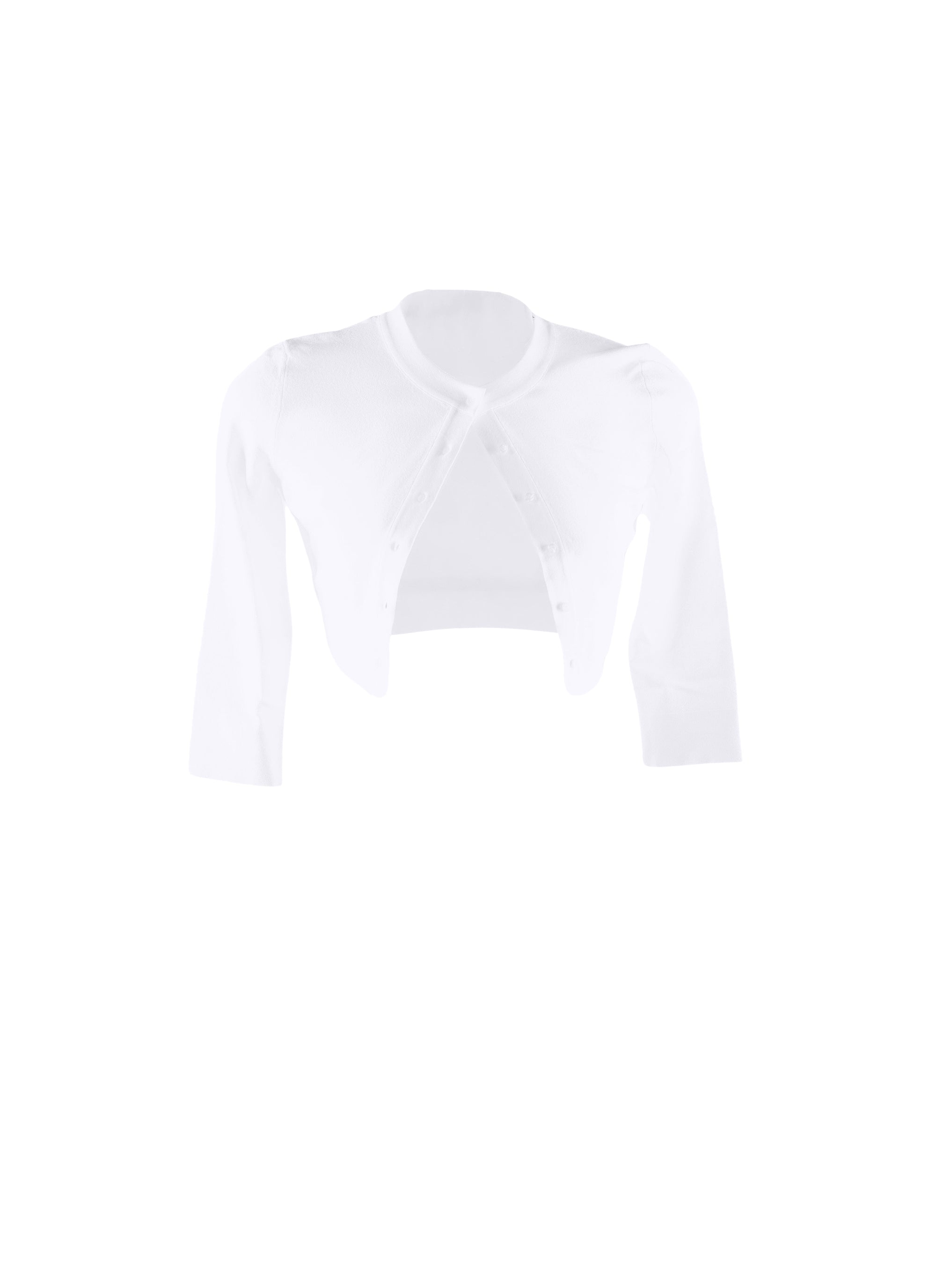 Knitted long sleeve button down cardigan - White