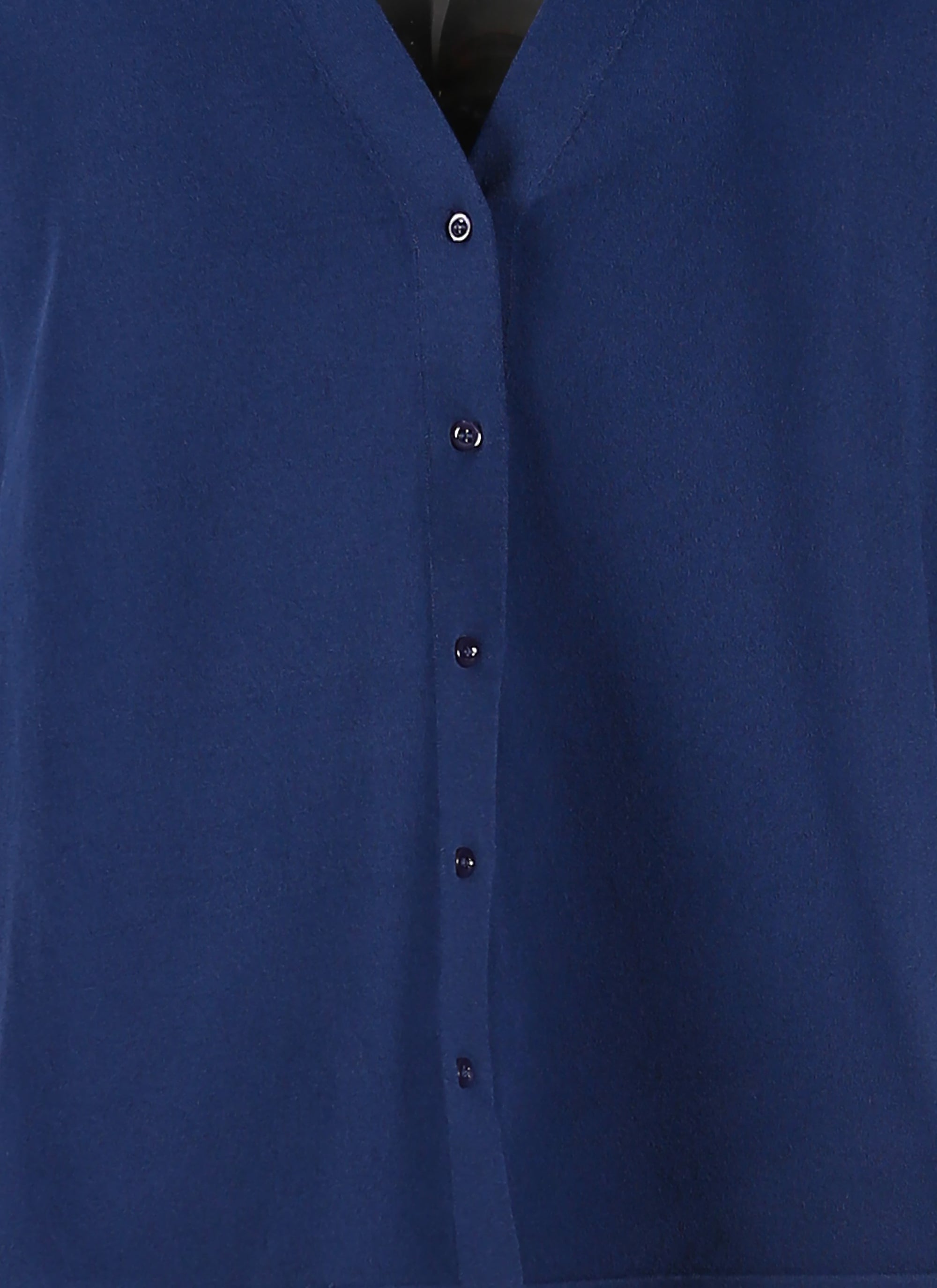 Long-sleeved knitted cardigan - Cobalt