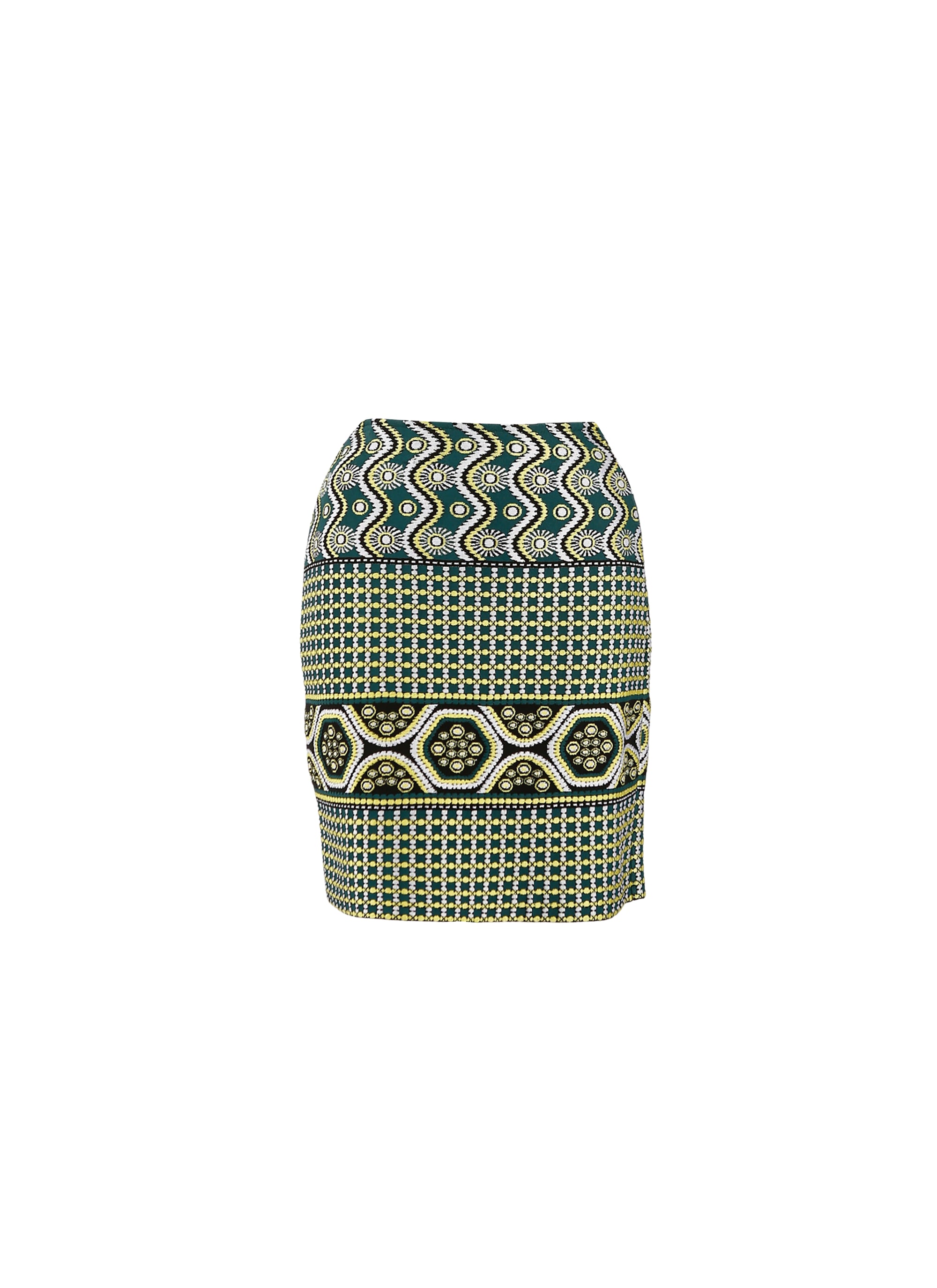 Jupe courte Bambara - Vert & Jaune