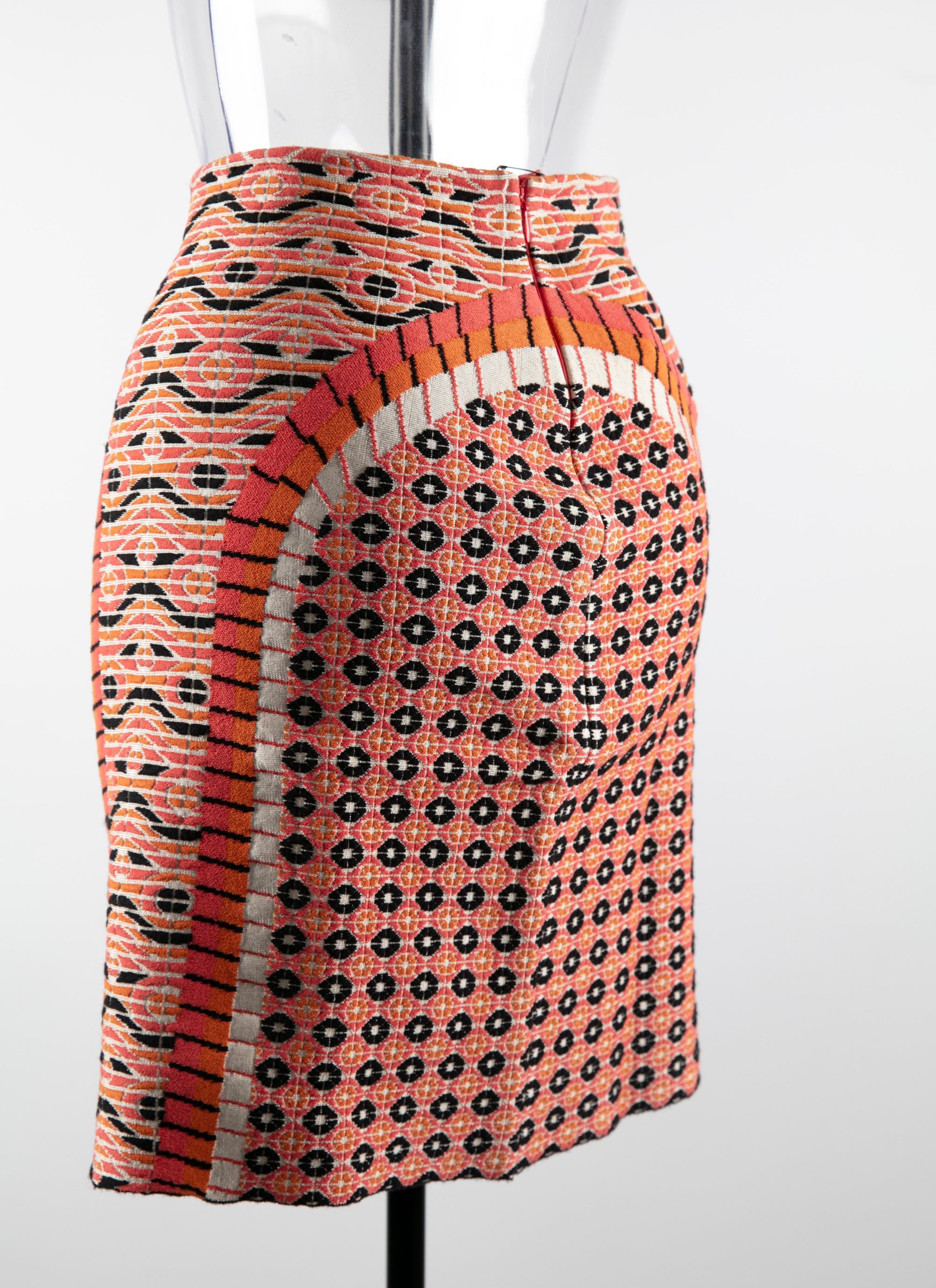 Short skirt with contrasting pattern - Multicolour Pink