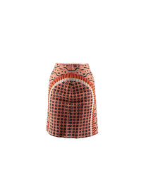 Short skirt with contrasting pattern - Multicolour Pink