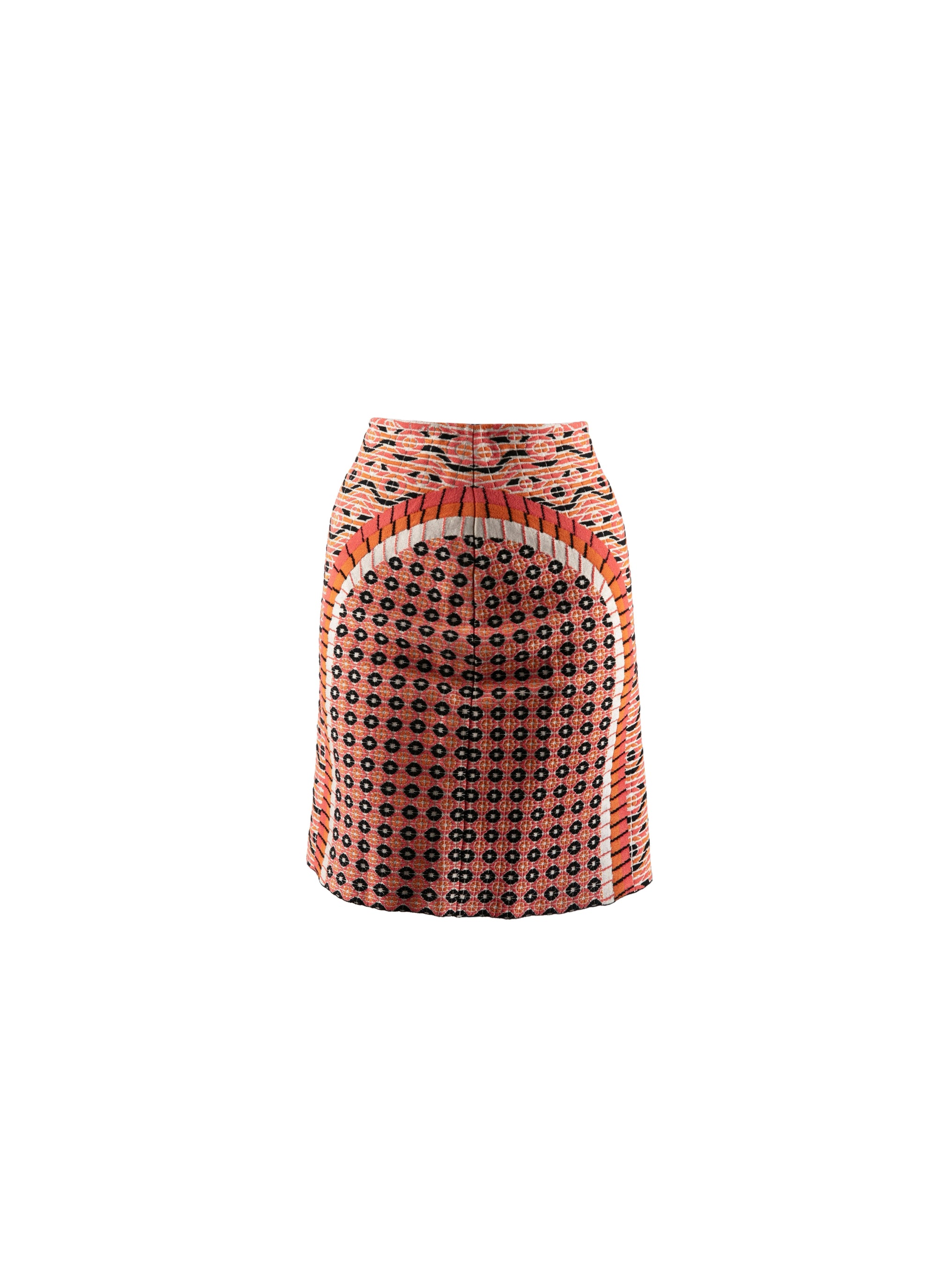 Short skirt with contrasting pattern - Multicolour Pink