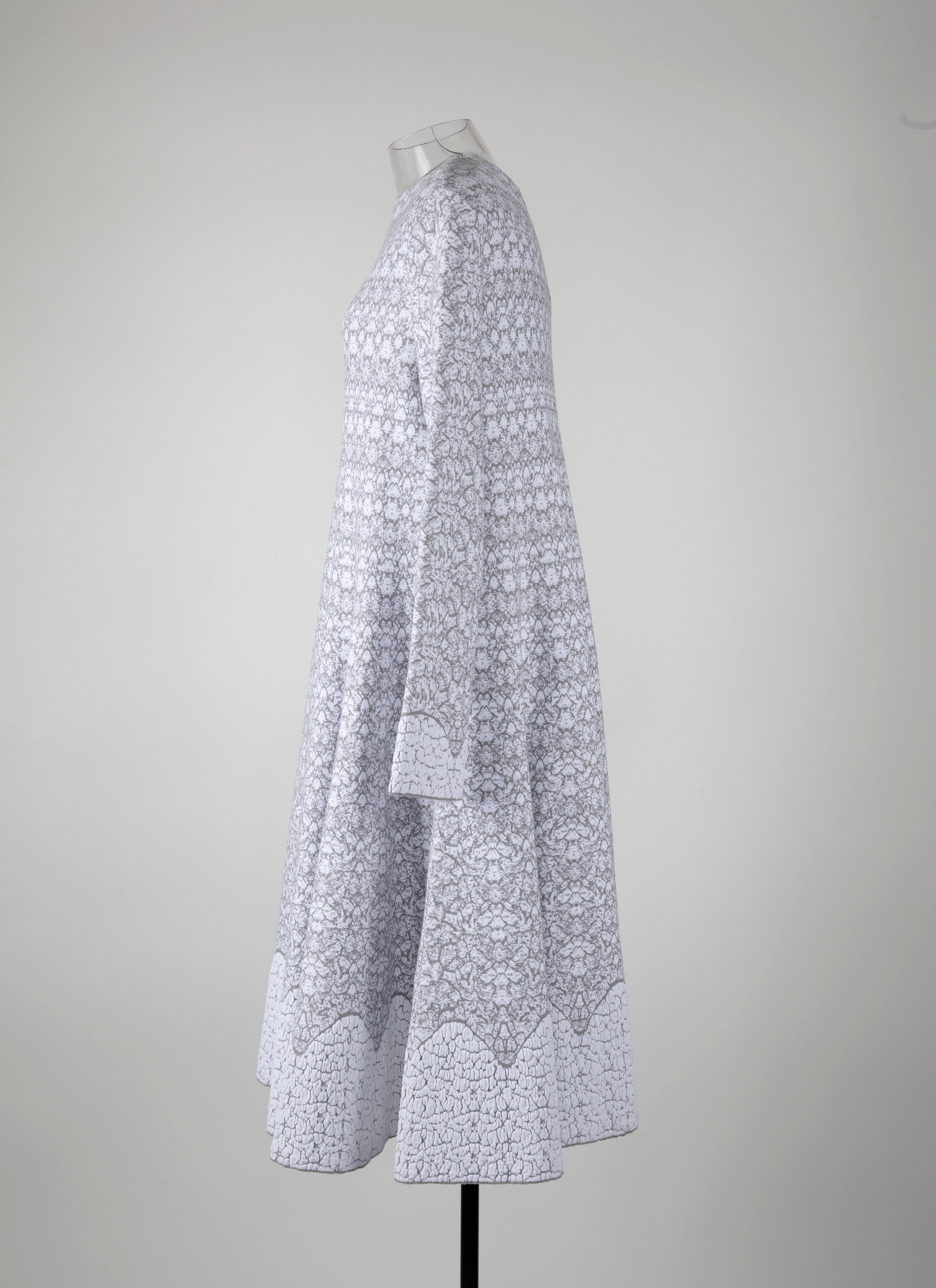Robe à manches longues Galatea en maille - Blanc & Gris