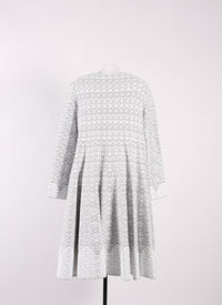 Robe à manches longues Galatea en maille - Blanc & Gris