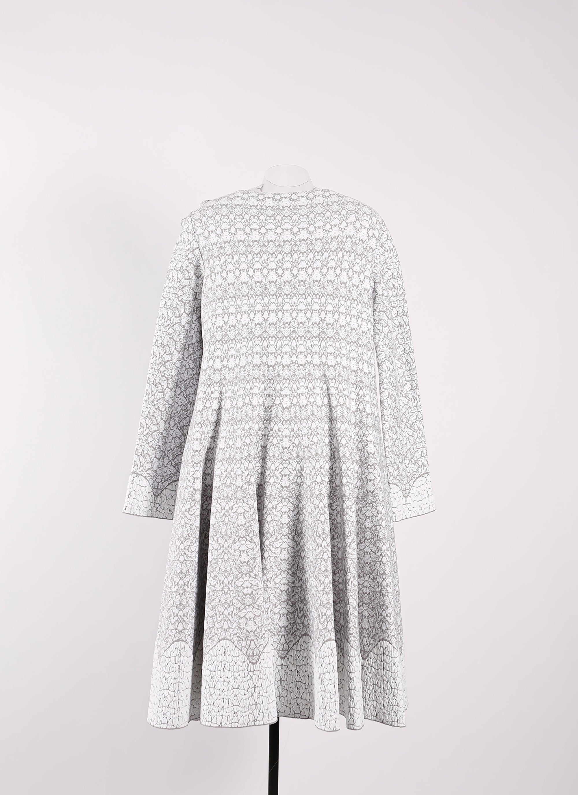 Robe à manches longues Galatea en maille - Blanc & Gris