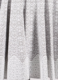 Robe à manches longues Galatea en maille - Blanc & Gris