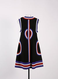 Masai knitted sleeveless dress - Multicolour
