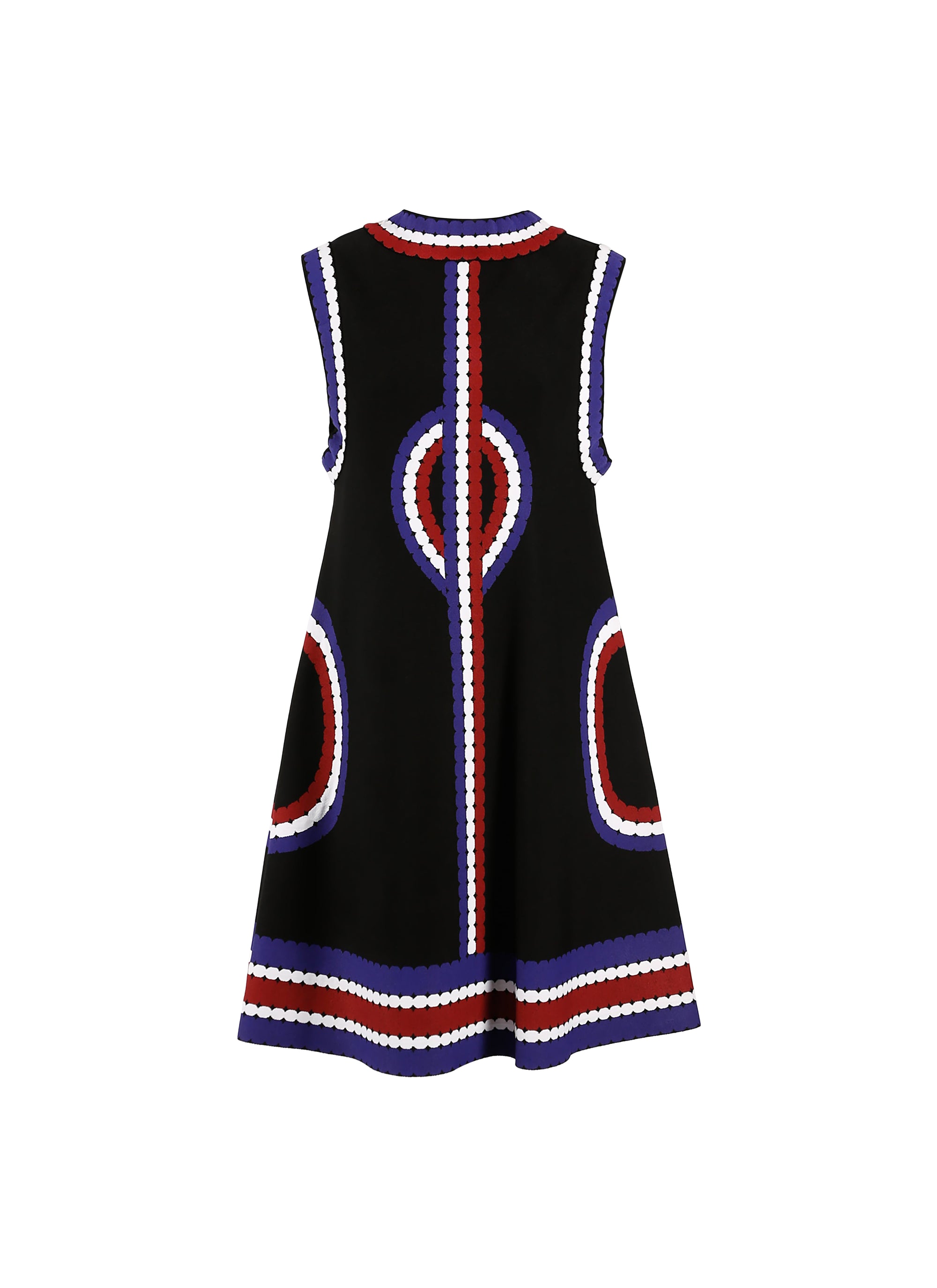 Sleeveless Masai knitted dress - Multicolor