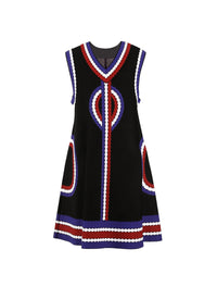 Masai knitted sleeveless dress - Multicolour