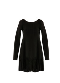 Long sleeve ruffled tunic - Black