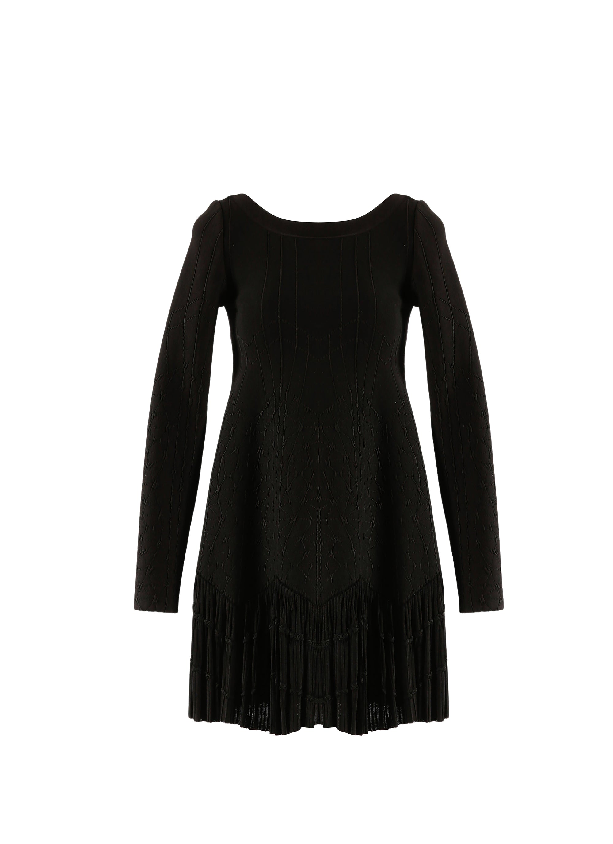Long sleeve ruffled tunic - Black