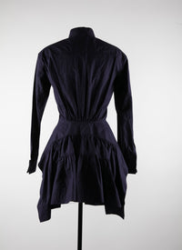 Long basque shirt - Navy