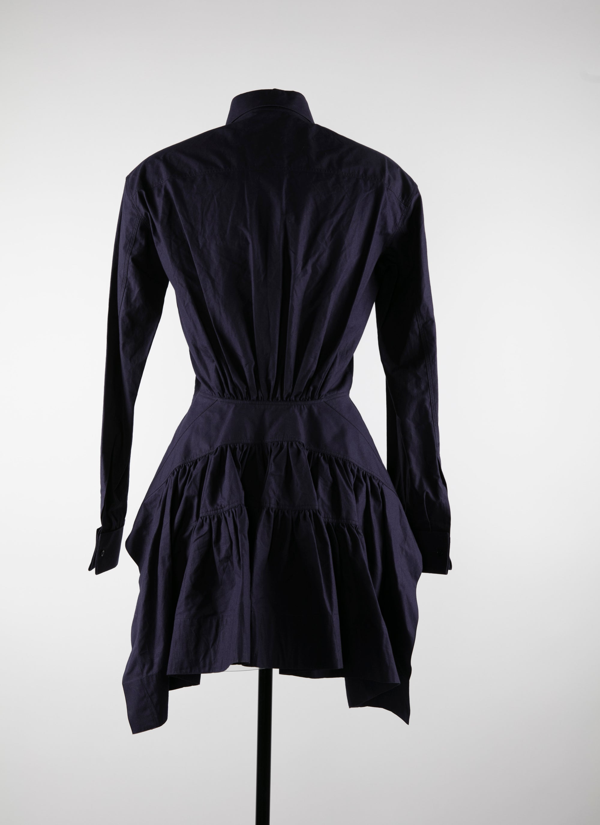 Long basque shirt - Navy