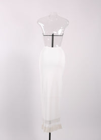 Sirocco knitted pencil skirt - White