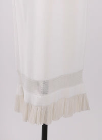 Sirocco knitted pencil skirt - White