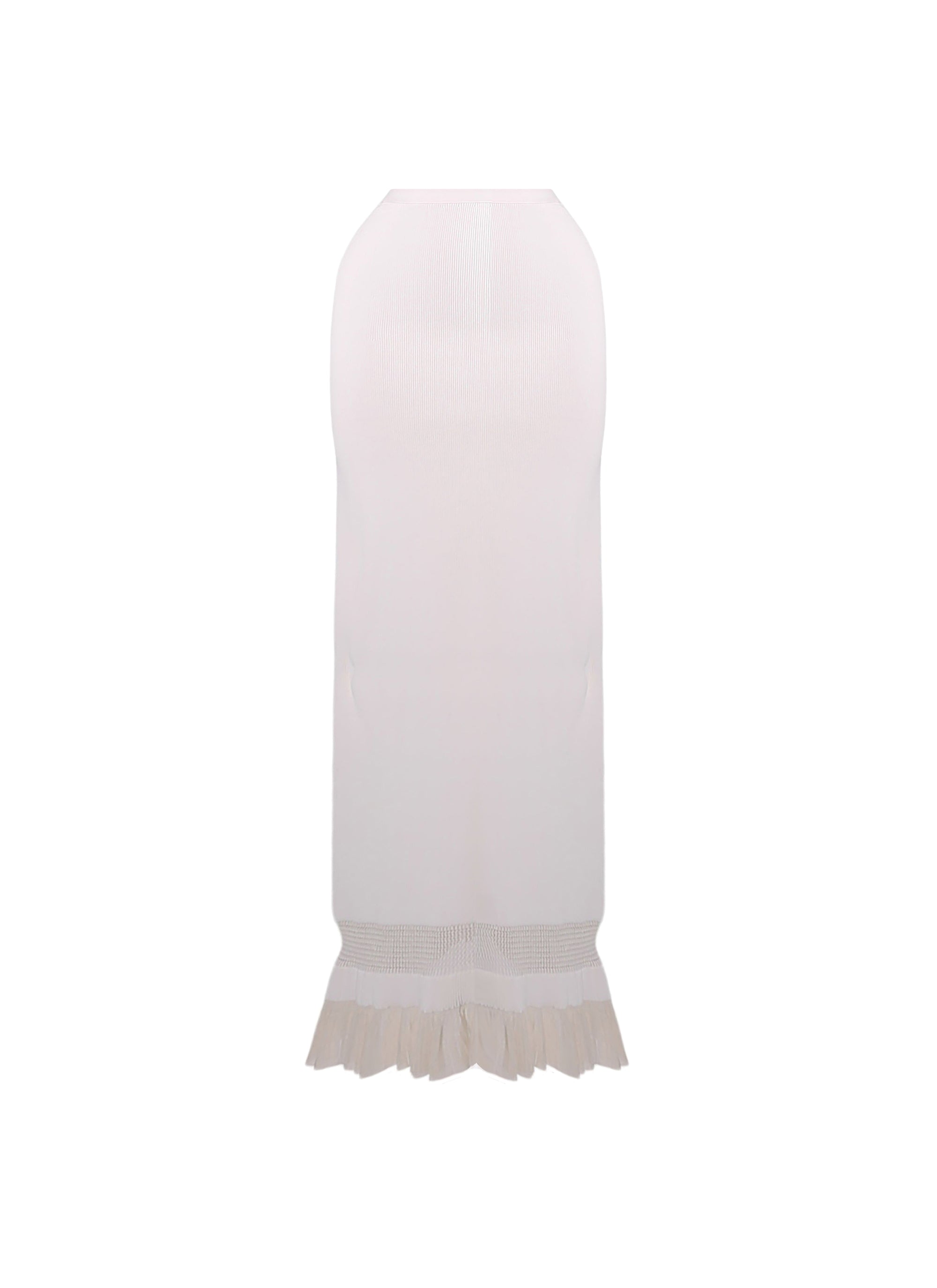 Sirocco knitted pencil skirt - White