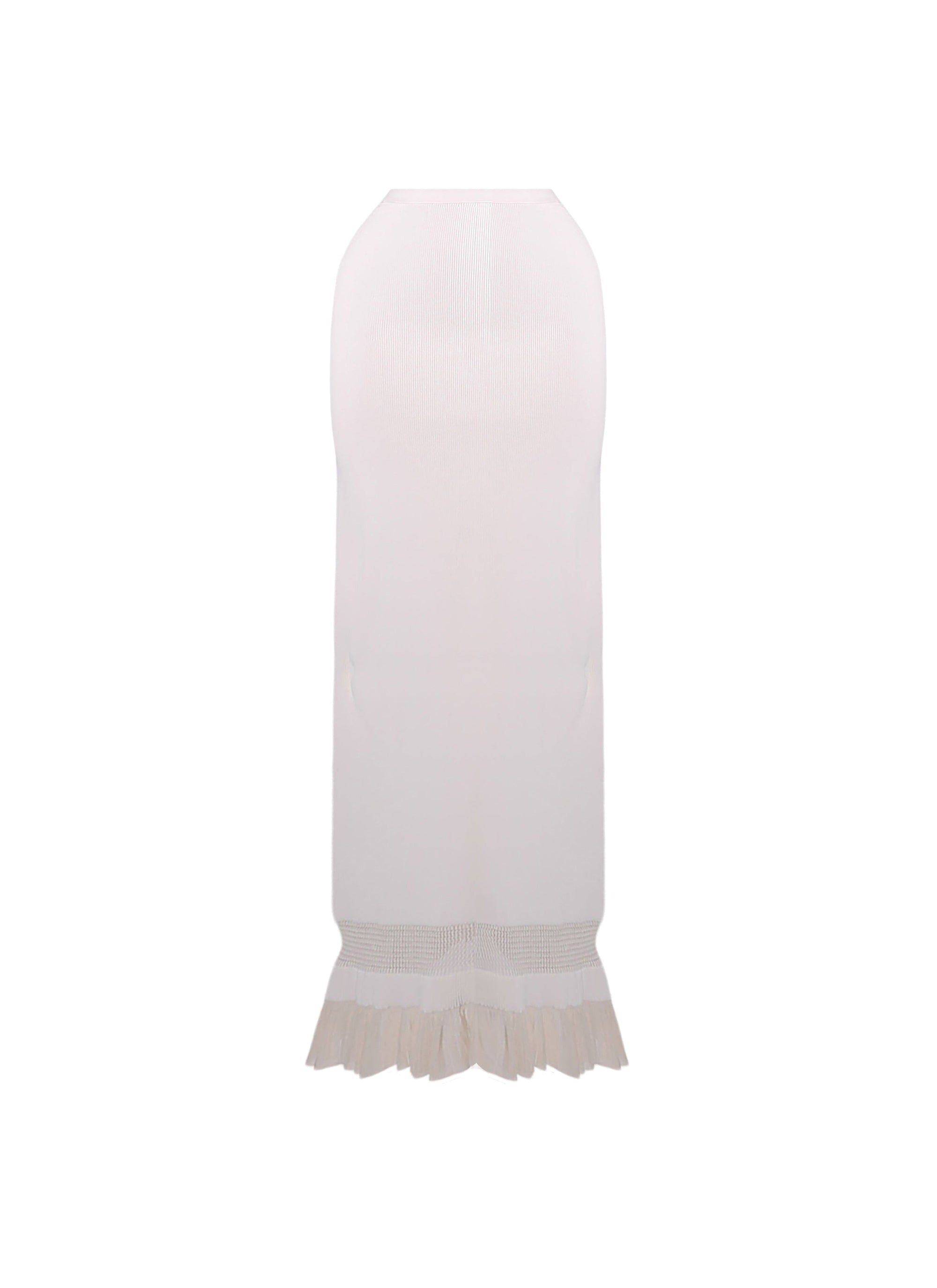 Sirocco knitted pencil skirt - White
