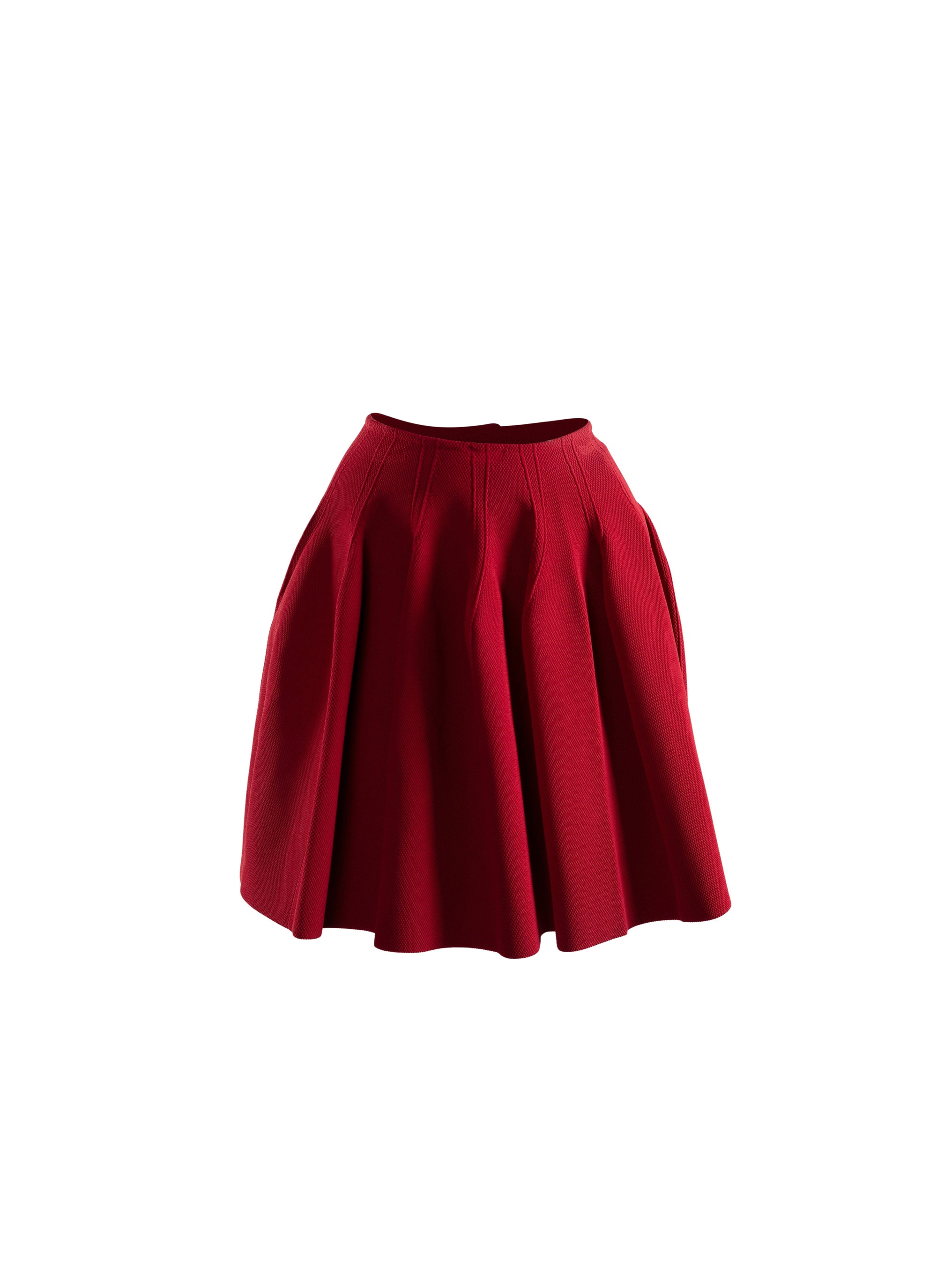 Textured crinoline skirt - Carmine