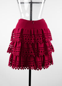 Skater skirt with openwork details - Purple