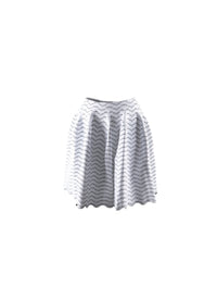 Short crinoline skirt with contrasting details - White & Black