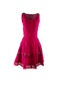 Robe patineuse avec découpe laser à l'ourlet - Pourpre