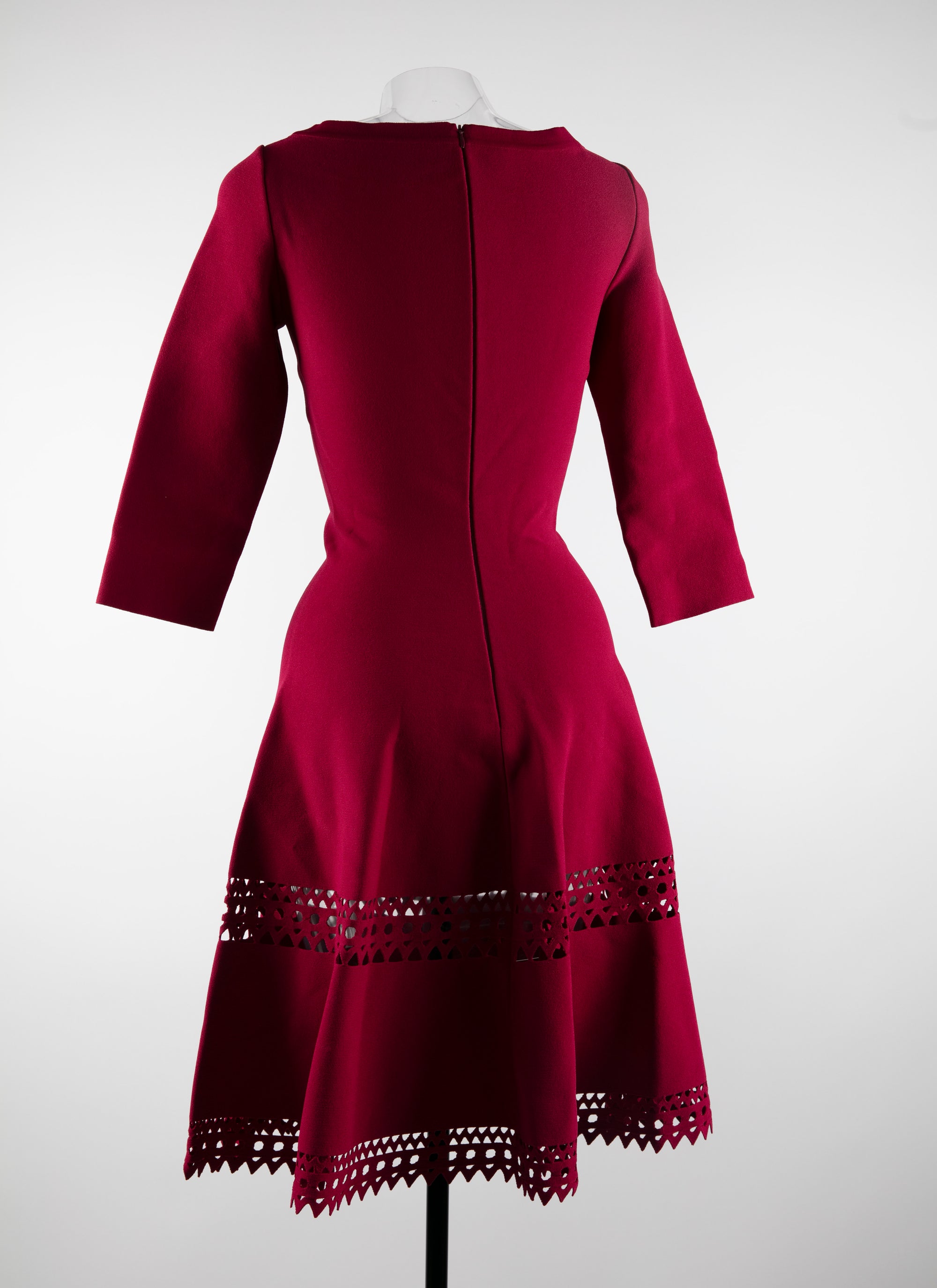 Pleated midi dress with long flared sleeves - Purple