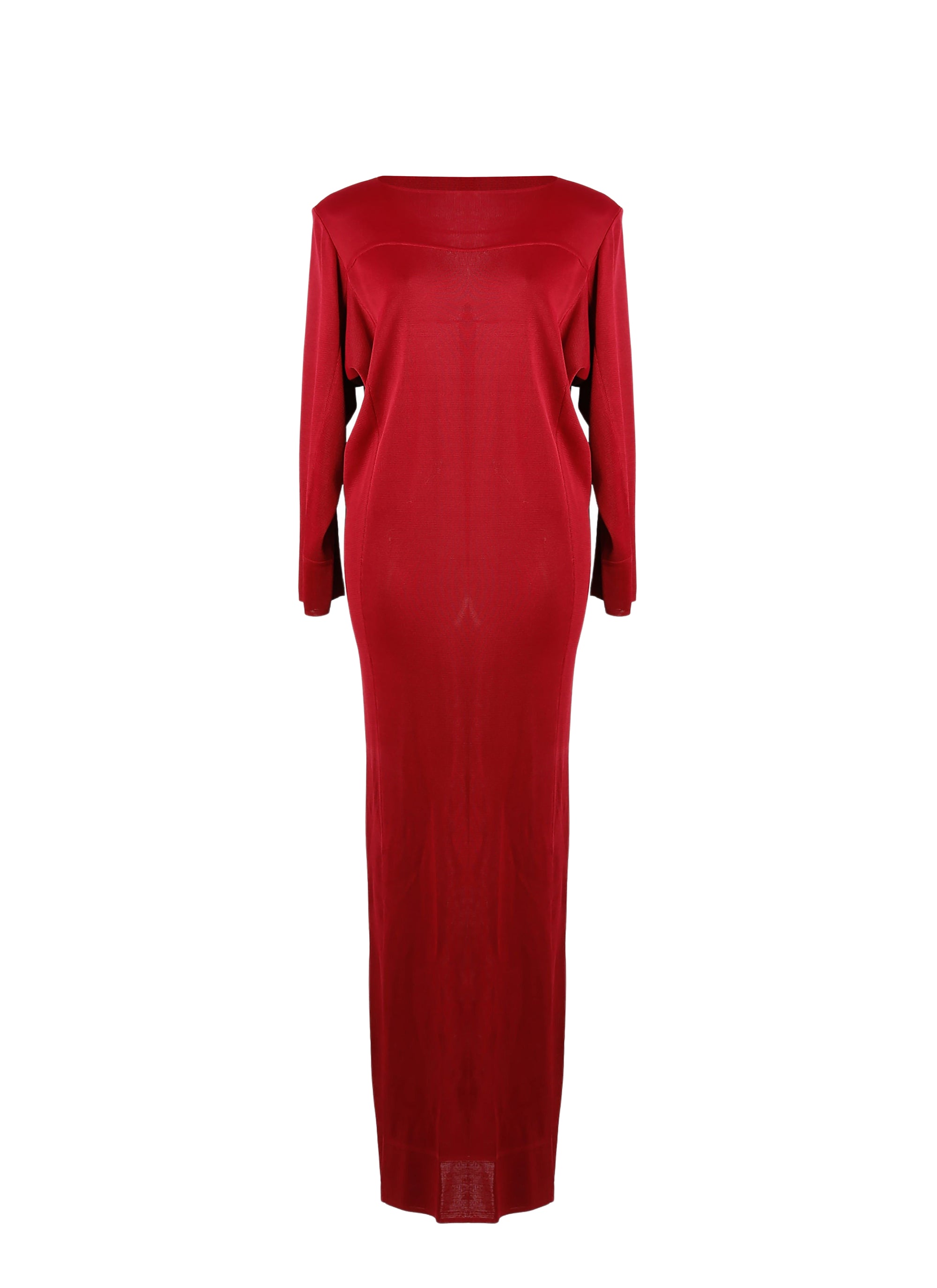 Long-sleeved crepe dress - Purple